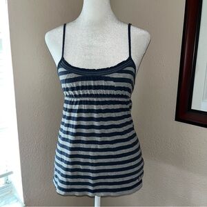 Vintage Y2K Hollister 2000s Striped Babydoll Empire Waist Tank Top